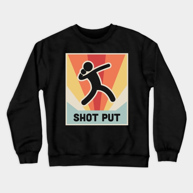 Vintage Style Shot Put Poster Crewneck Sweatshirt by MeatMan